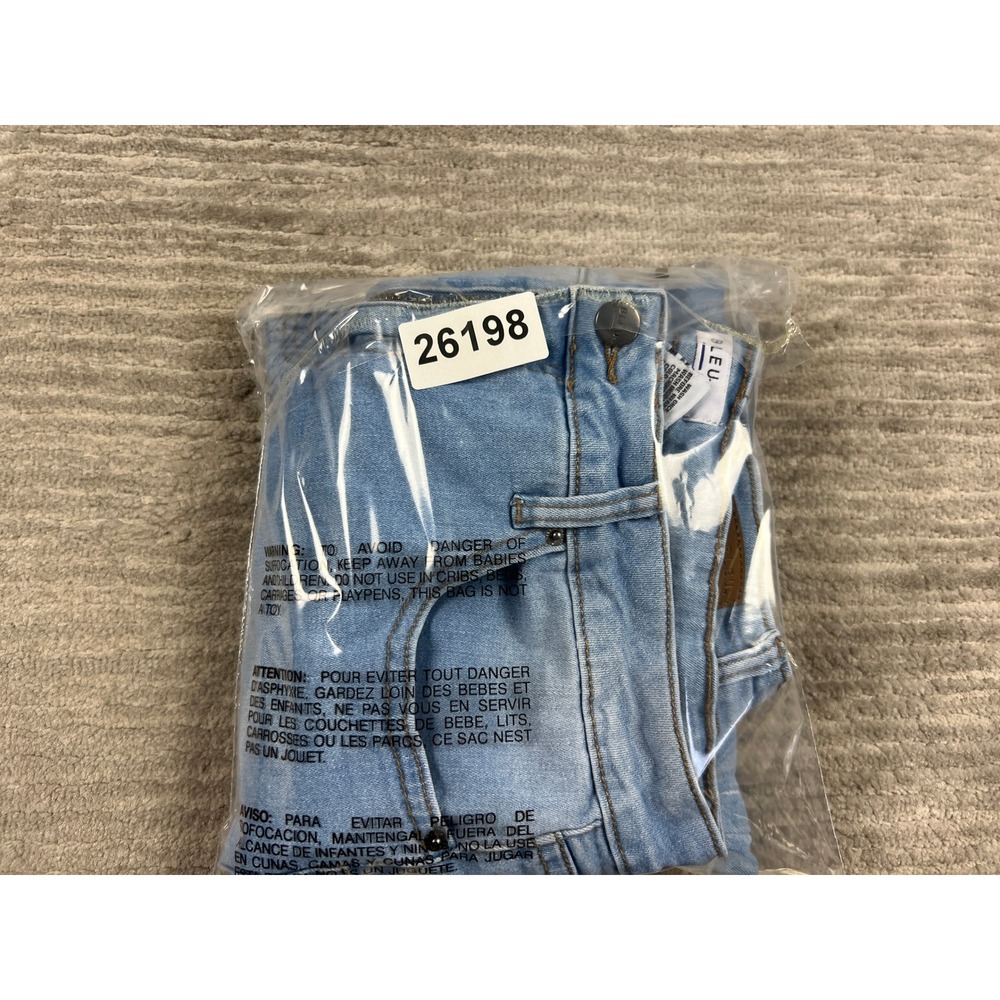 Bleu Cropped Jeans Womens 14 Light Blue BWC0085 Stretch Cuffed Denim Capris - Picture 13 of 13